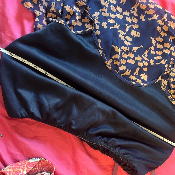 Peaches N Cream Elephant Print dress High Low design size Medium - Picture 6 of 9